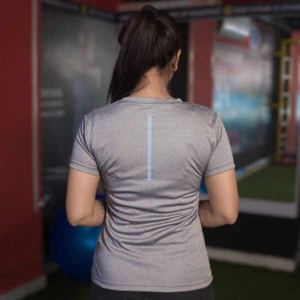 Silver Gray Plain T Shirt - Image 3