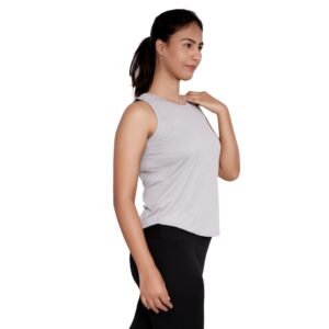 Light Grey Sleeveless T Shirt