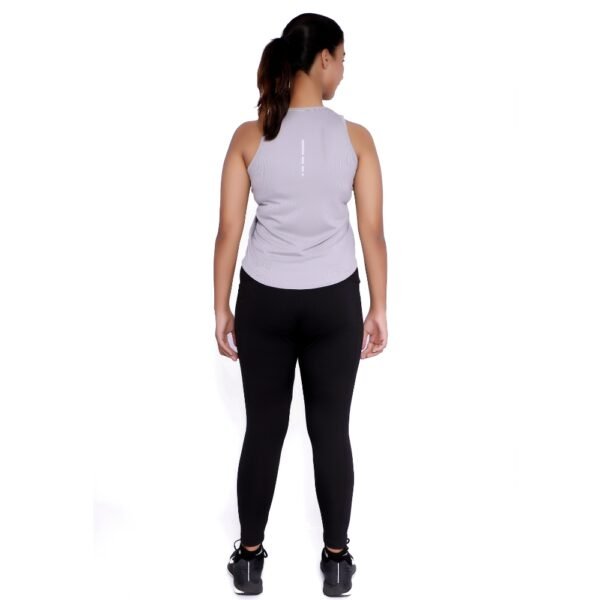 Light Grey Sleeveless T Shirt - Image 3