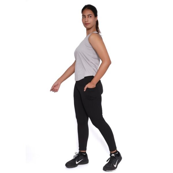 Light Grey Sleeveless T Shirt - Image 4