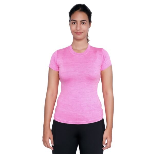 Pink Plain T Shirt - Image 2