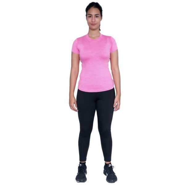 Pink Plain T Shirt - Image 3