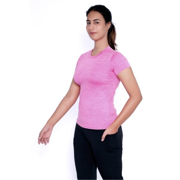 Pink Plain T Shirt - Image 5