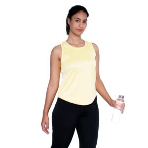 Yellow Color Sleeveless T Shirt