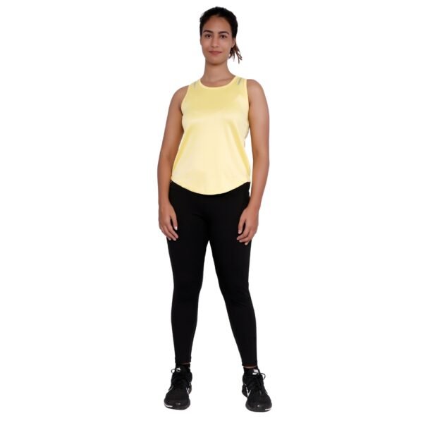 Yellow Color Sleeveless T Shirt - Image 3