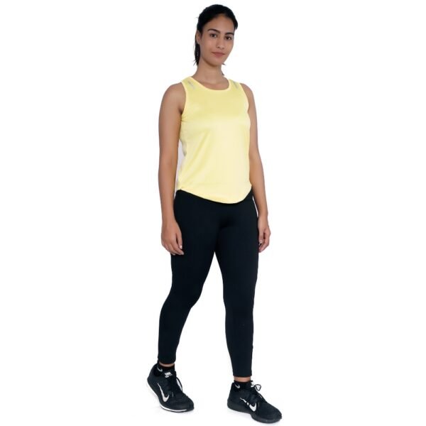 Yellow Color Sleeveless T Shirt - Image 5